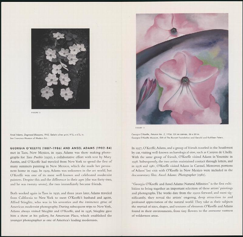 Gallery Handout: Georgia O'Keeffe and Ansel Adams: Natural Affinities