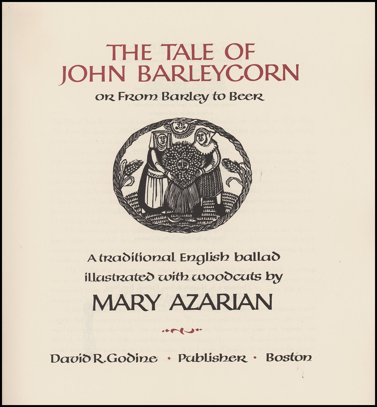 The Tale of John Barleycorn Or from Barley to Beer